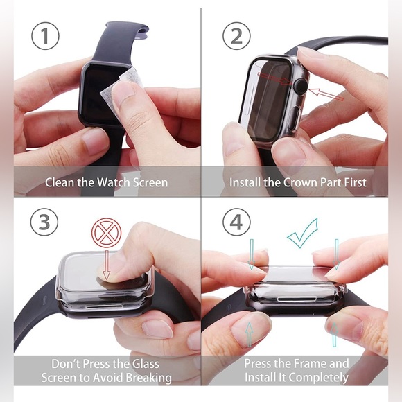 2 New in Box Misxi 2-Pack Transparent Hard Case For Series 6/SE/5/4 44mm - Picture 6 of 8